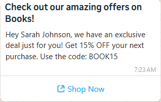 WhatsApp message with document header