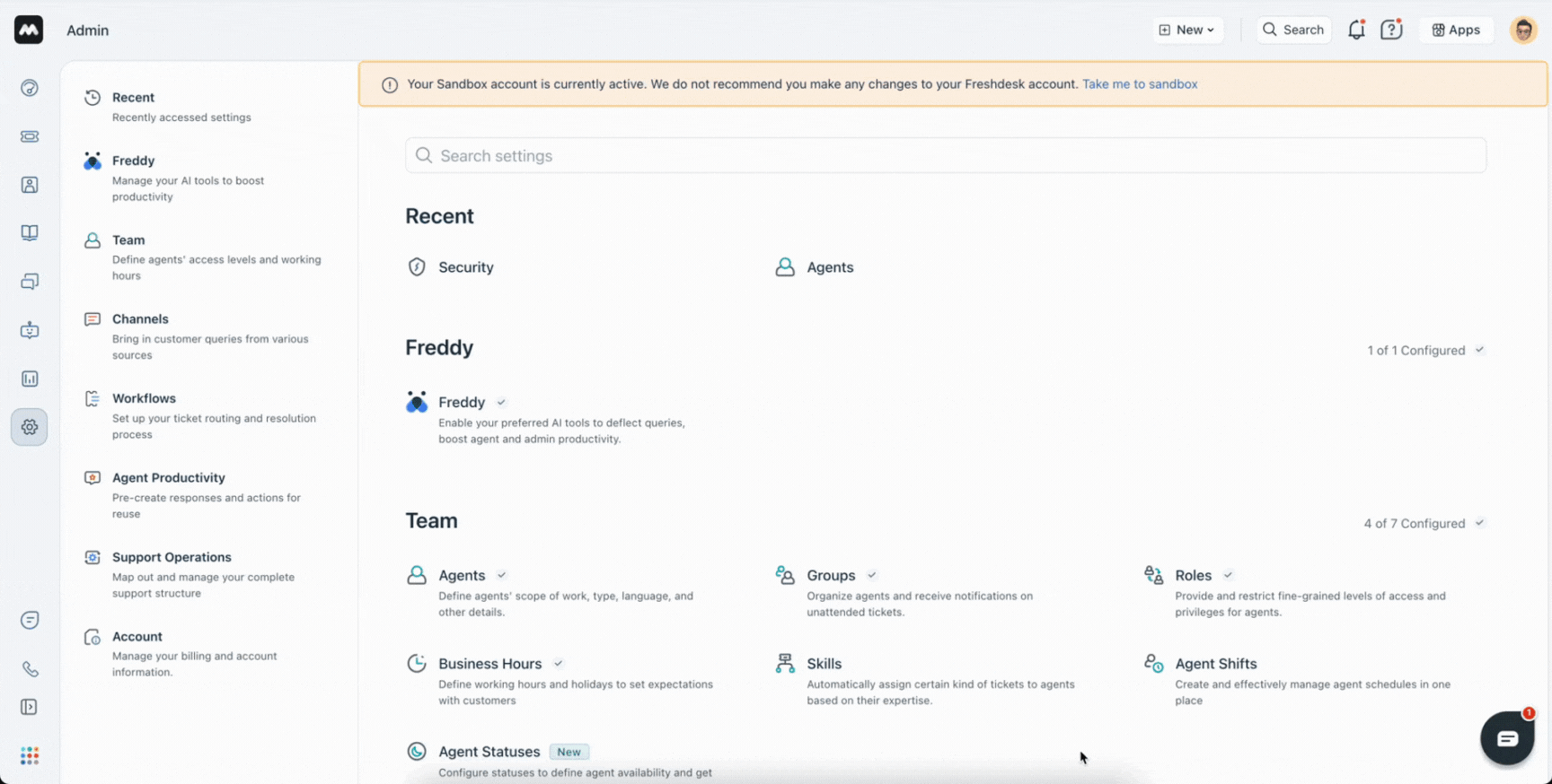Widget Settings Configuration
